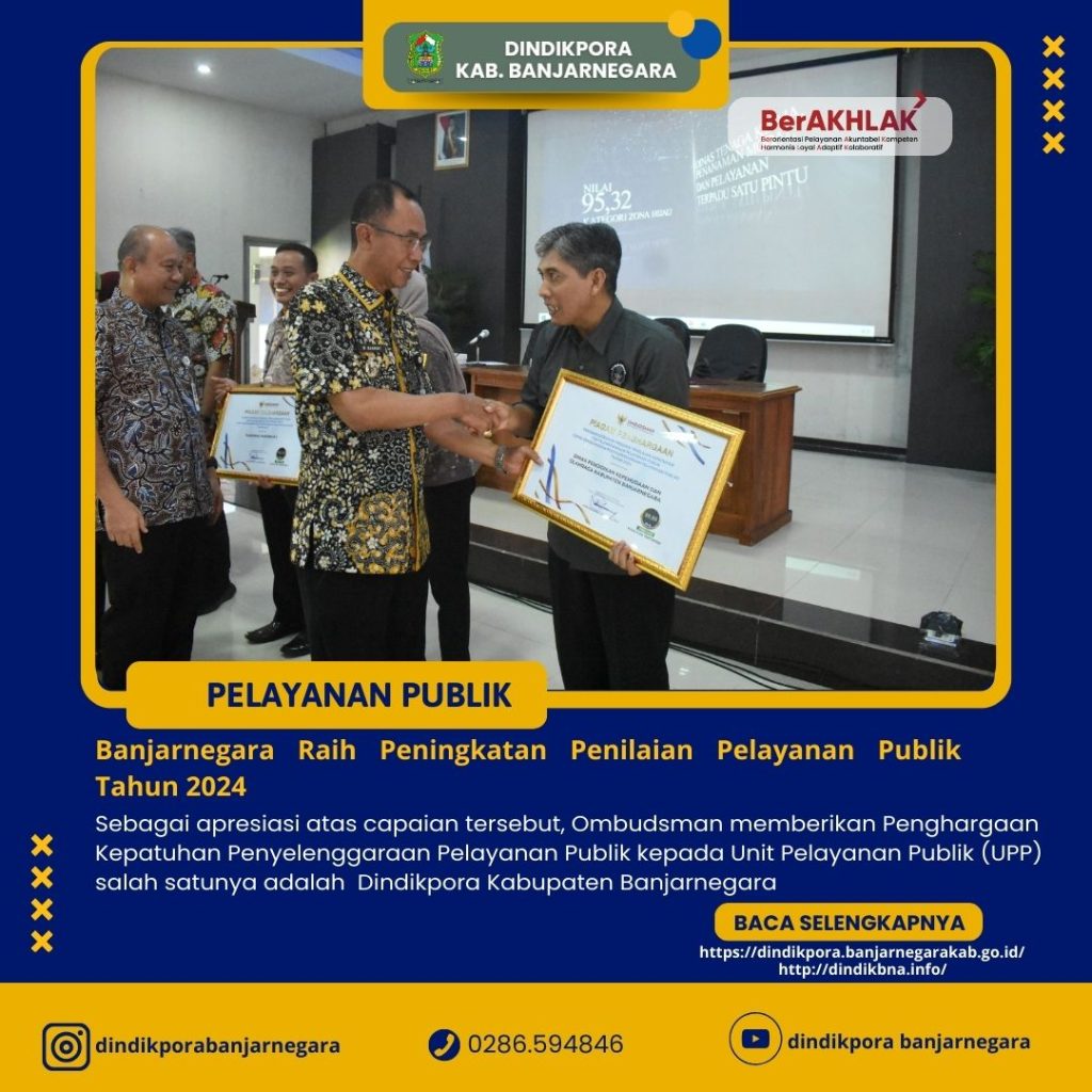 Banjarnegara Raih Peningkatan Penilaian Pelayanan Publik Tahun 2024