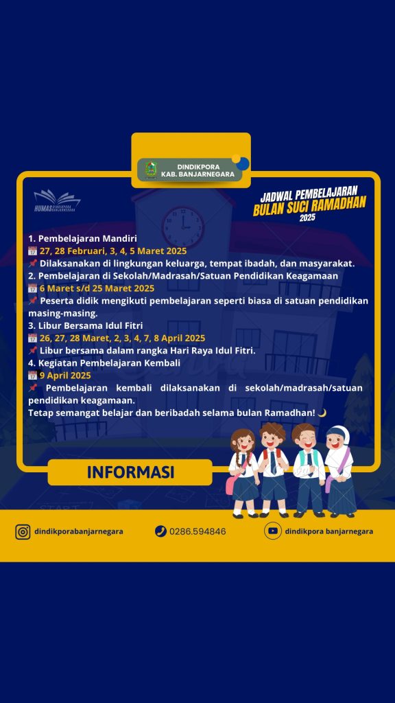 Jadwal Kegiatan Peserta Didik Selama Bulan Ramadhan 2025